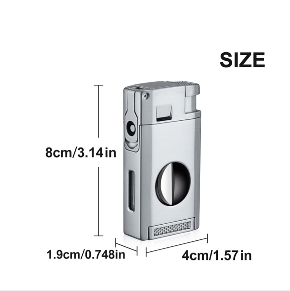Cigar Cutter Kit for Men Grey - Picture 3 of 6
